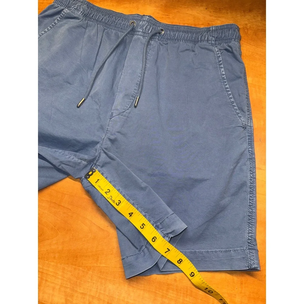 American Eagle Flex Shorts Mens Small Blue Drawstring Elastic Waist Cotton Blend